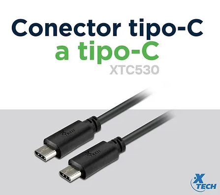 XTECH - CABLE TIPO C MACHO A TIPO C MACHO - XTC530