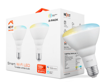 NEXXT - BOMBILLA LUZ CALIDA Y BLANCA BR30 SMART PAQUETE DE 2 BOMBILLAS - NHBW2102