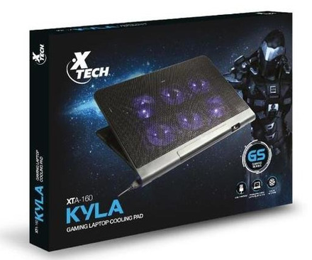 XTECH - BASE CON 6 VENTILADOR PARA NOTEBOOK LED AZUL - XTA160