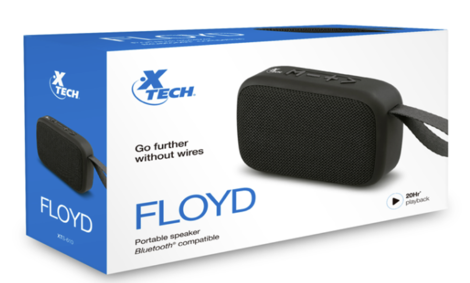 XTECH - BOCINA BLUETOOTH 3W RMS AUX NEGRO - XTS-610