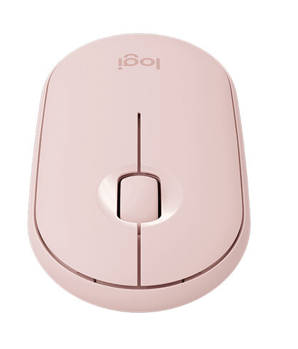 LOGITECH - MOUSE INALAMBRICO M350 PEBBLE ROSA DOBLE CONECTIVIDAD BLUETOOTH Y USB