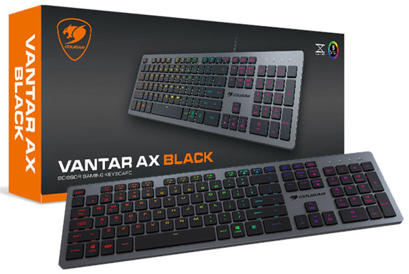 COUGAR - TECLADO GAMING VANTAR AX BLACK 8 COLORES -