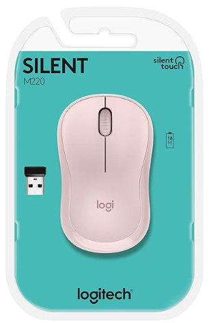 [M220] LOGITECH - MOUSE INALAMBRICO ROSADO AMBIDIESTRO SILENT - M220