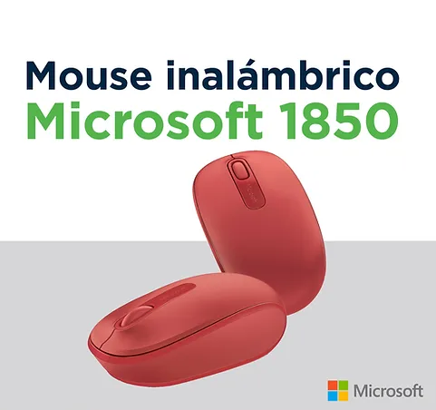 [1850] MICROSOFT - MOUSE MAGENTA INALAMBRICO 1000DPI - 1850