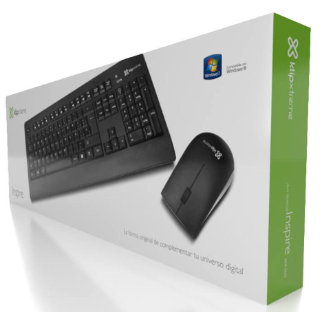 [KCK-265S] KLIPXTREME - COMBO TECLADO Y MOUSE INSPIRE INALAMBRICO USB - KCK 265S