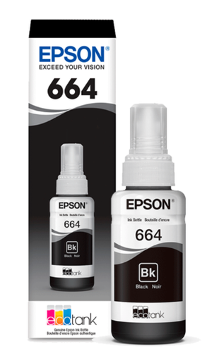 [T664] EPSON - BOTELLA TINTA T664 NEGRO 70ML