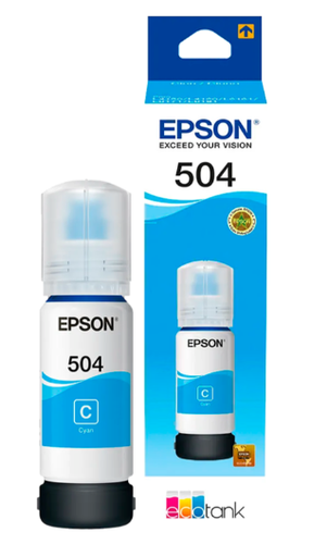 [T504] EPSON - BOTELLA TINTA T504 CIAN 70ML