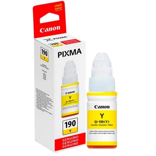 [GI-190Y] CANON - PIXMA BOTELLA TINTA 190 AMARILLA 70ML